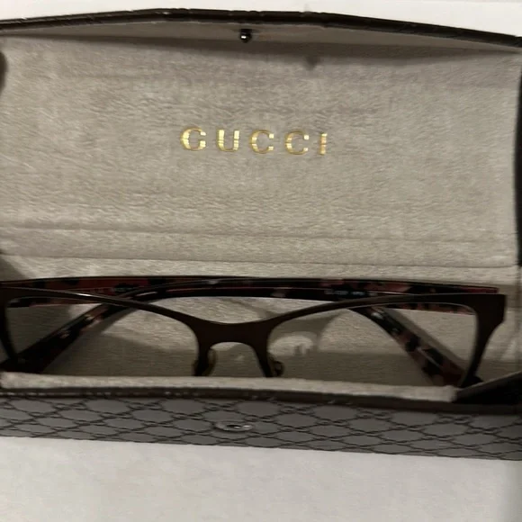 Gucci GG 4268 HPM 140 made in Italy eyeglass frames with folding case - Picture 9 of 11
